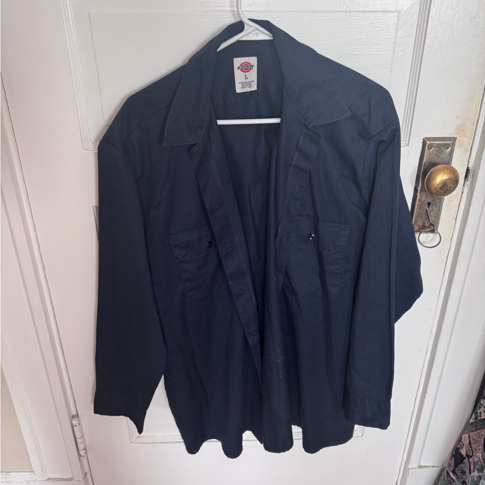 Dickies Dark Blue Button-Up Shirt